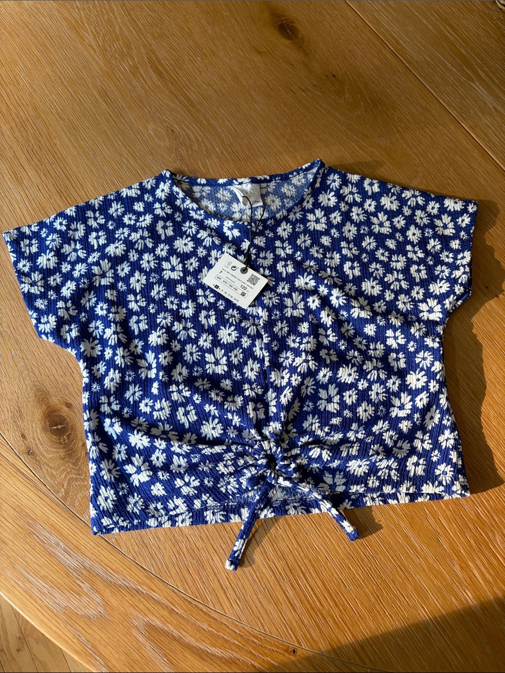Zara floral tie top